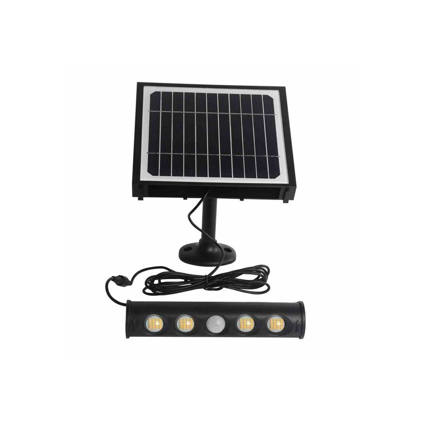 Lámpara solar de pared LED con sensor de movimiento y crepúsculo LED/8W/3,7V 4000 mAh 4000K IP65