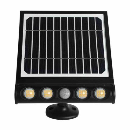Lámpara solar de pared LED con sensor de movimiento y crepúsculo LED/8W/3,7V 4000 mAh 4000K IP65