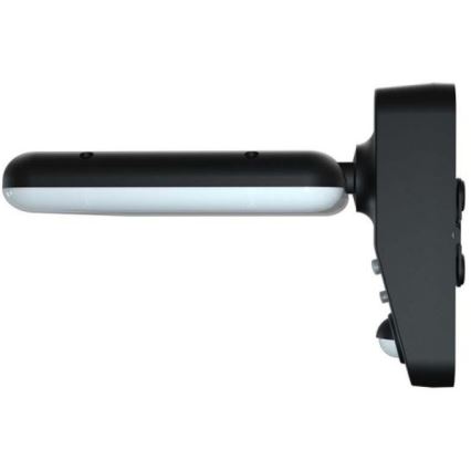 Lámpara solar de pared LED con sensor LED/15W/3,2V 4000K/6000K IP65 6000 mAh negra
