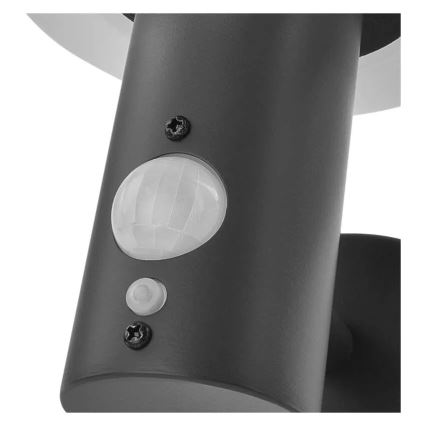 Lámpara de pared solar LED con sensor LED/2W/3,7V 1200 mAh IP44