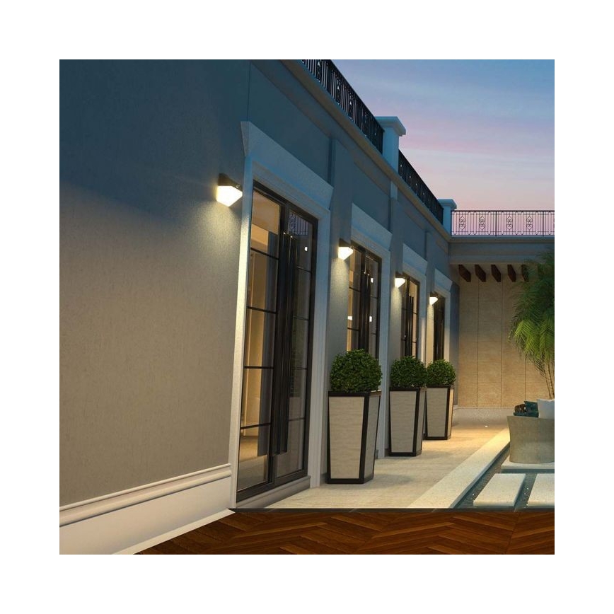 Lámpara de pared solar LED con sensor LED/2W/3,7V 4000K IP65 1200 mAh