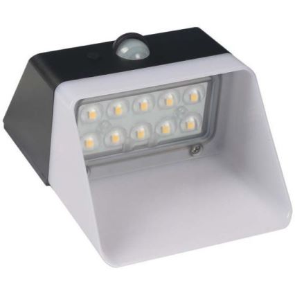 Lámpara de pared solar LED con sensor LED/2W/3,7V 4000K IP65 1200 mAh