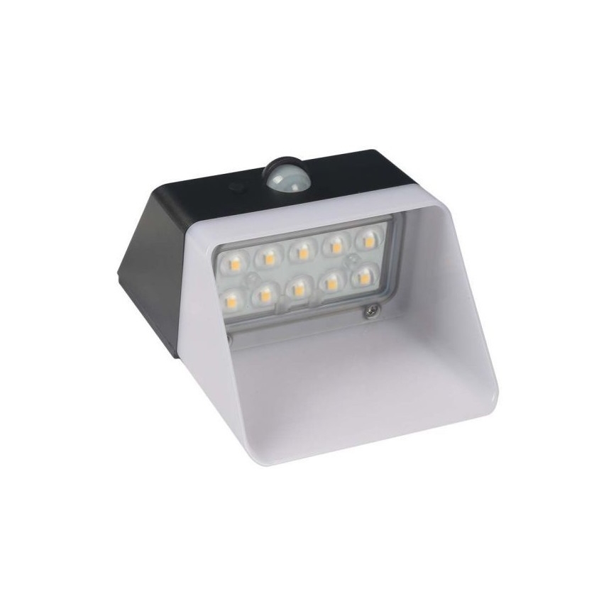 Lámpara de pared solar LED con sensor LED/2W/3,7V 4000K IP65 1200 mAh
