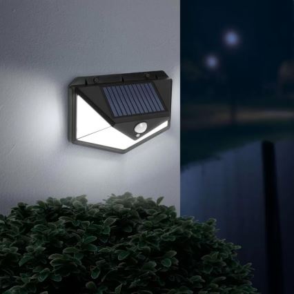 Lámpara de pared solar LED con sensor LED/5W/5,5V IP65 1200 mAh