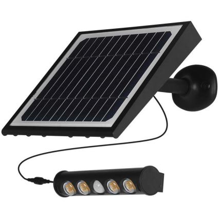 Lámpara de pared solar LED con sensor LED/8W/3,7V IP65 3000K 4000 mAh