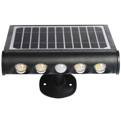 Lámpara de pared solar LED con sensor LED/8W/3,7V IP65 3000K 4000 mAh
