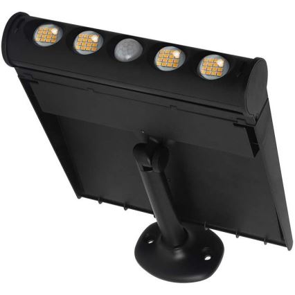Lámpara de pared solar LED con sensor LED/8W/3,7V IP65 4000K 4000 mAh