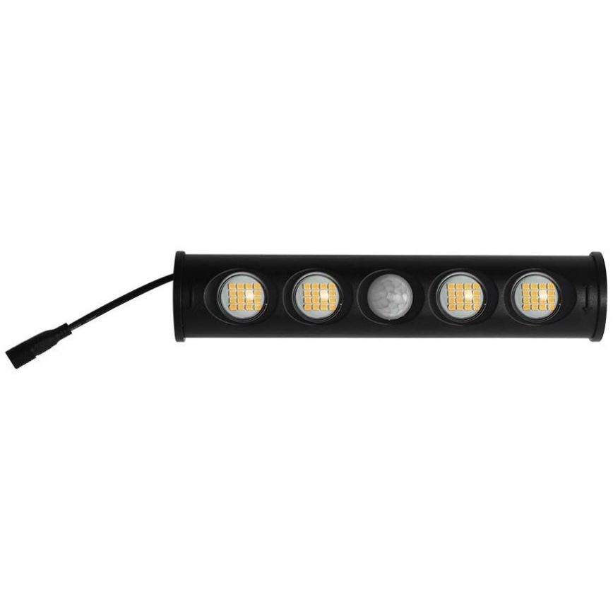 Lámpara de pared solar LED con sensor LED/8W/3,7V IP65 4000K 4000 mAh