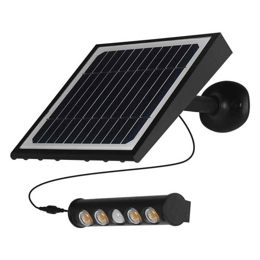 Lámpara de pared solar LED con sensor LED/8W/3,7V IP65 4000K 4000 mAh
