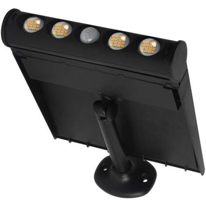 Lámpara de pared solar LED con sensor LED/8W/3,7V IP65 6000K 4000 mAh