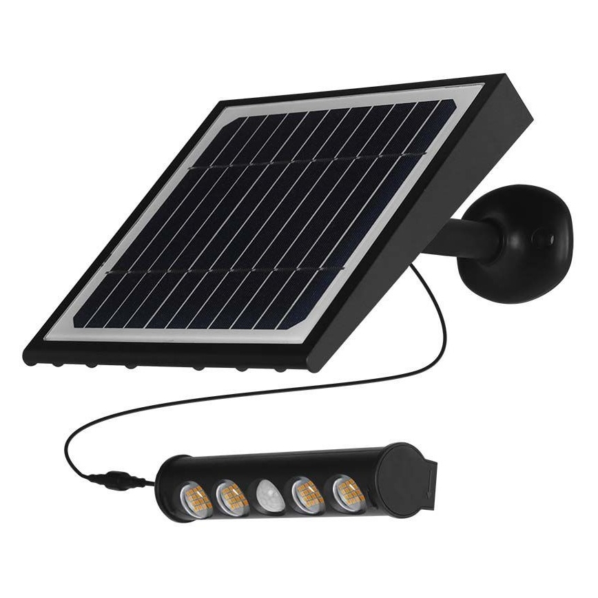 Lámpara de pared solar LED con sensor LED/8W/3,7V IP65 6000K 4000 mAh
