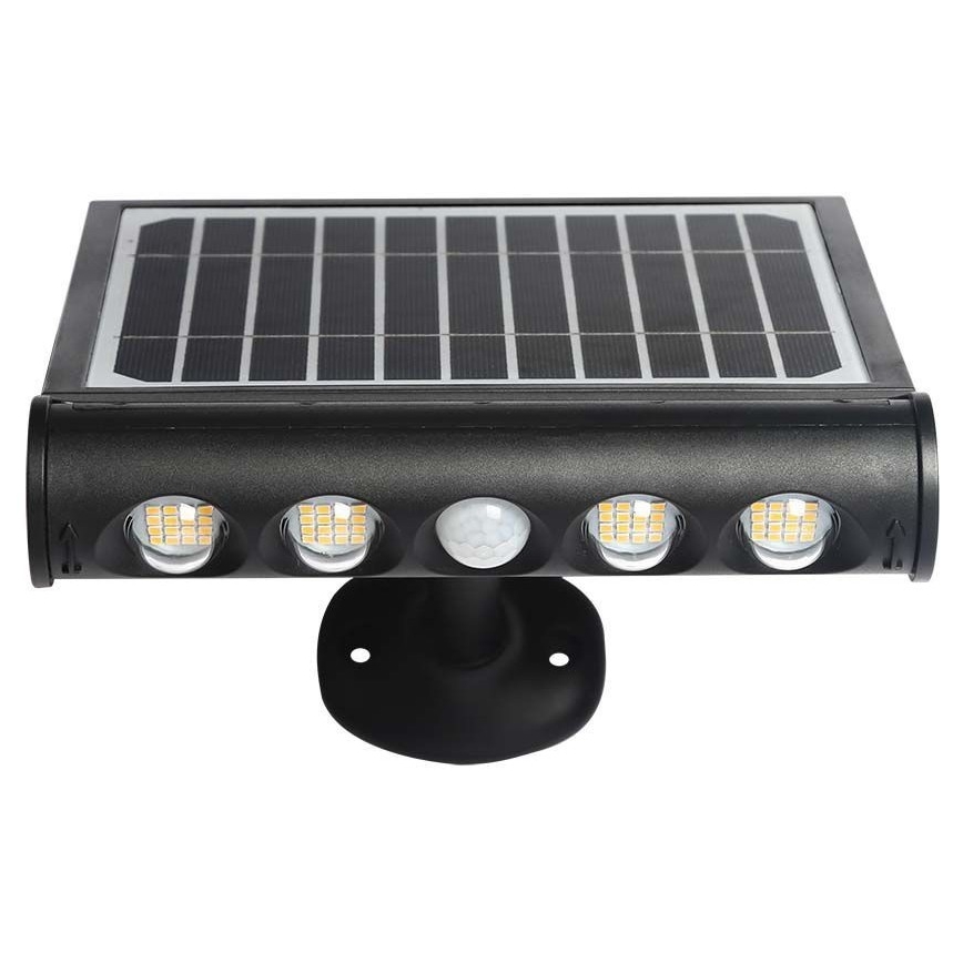 Lámpara de pared solar LED con sensor LED/8W/3,7V IP65 6000K 4000 mAh