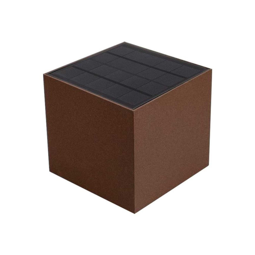 Lámpara solar de pared LED con sensor LED/9W/3,7V 3000/4000/5000K 2600 mAh IP65 marrón