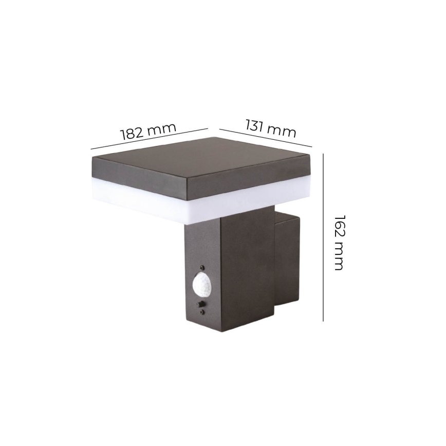 Lámpara de pared solar LED con sensor SOLARIS2 LED/5,5W/3,7V 4000K IP44 2600 mAh