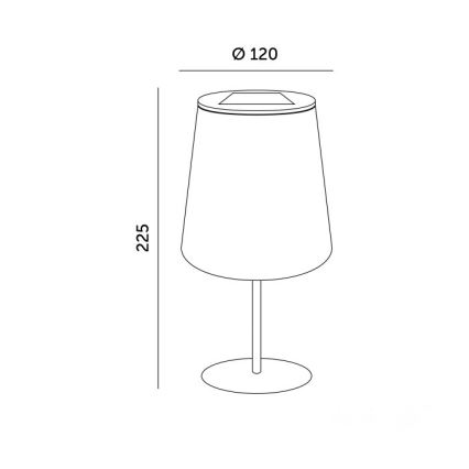 Lámpara solar LED de sobremesa LUVETRA LED/1xAA 4000K IP44 200 mAh blanca