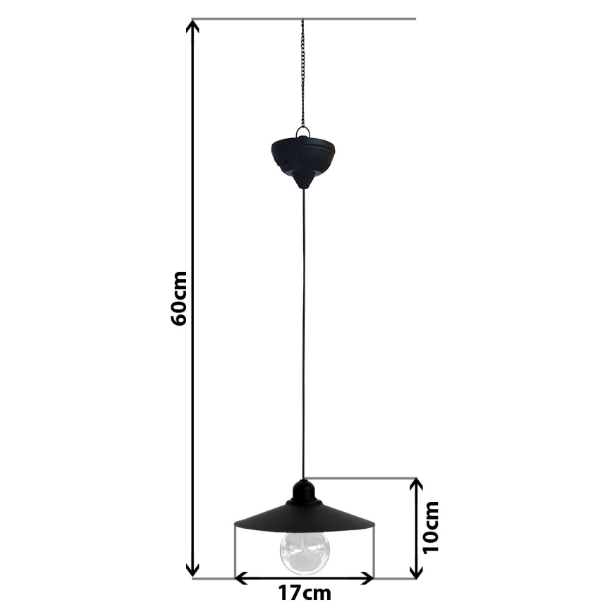 Lámpara solar LED en una cadena DINA 1,2V 200 mAh IP44