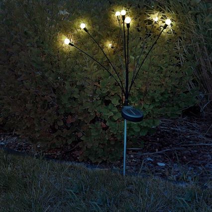 Lámpara solar LED FIORINI 8xLED/1,2V 600 mAh IP44 negro