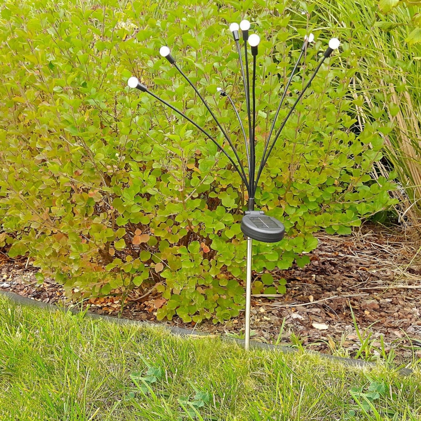 Lámpara solar LED FIORINI 8xLED/1,2V 600 mAh IP44 negro