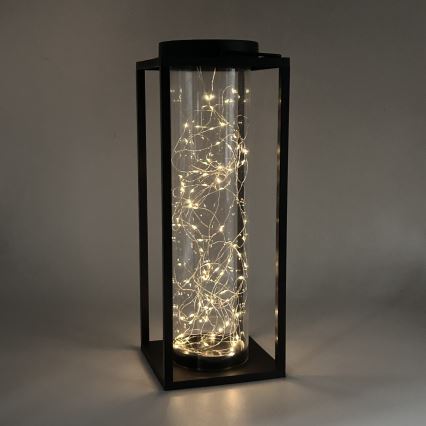 Lámpara solar LED GLAMOUR LED/1,2V 600 mAh IP44 negro