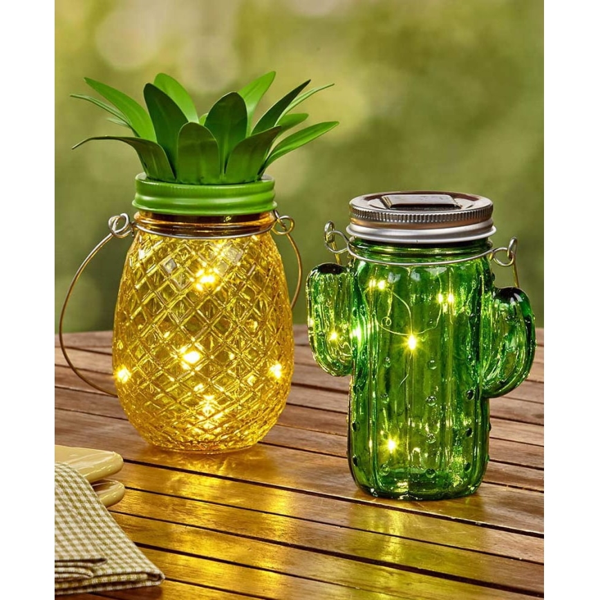 Lámpara solar LED JAR LED/1,2V 150 mAh IP44 piña