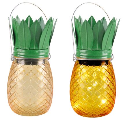 Lámpara solar LED JAR LED/1,2V 150 mAh IP44 piña