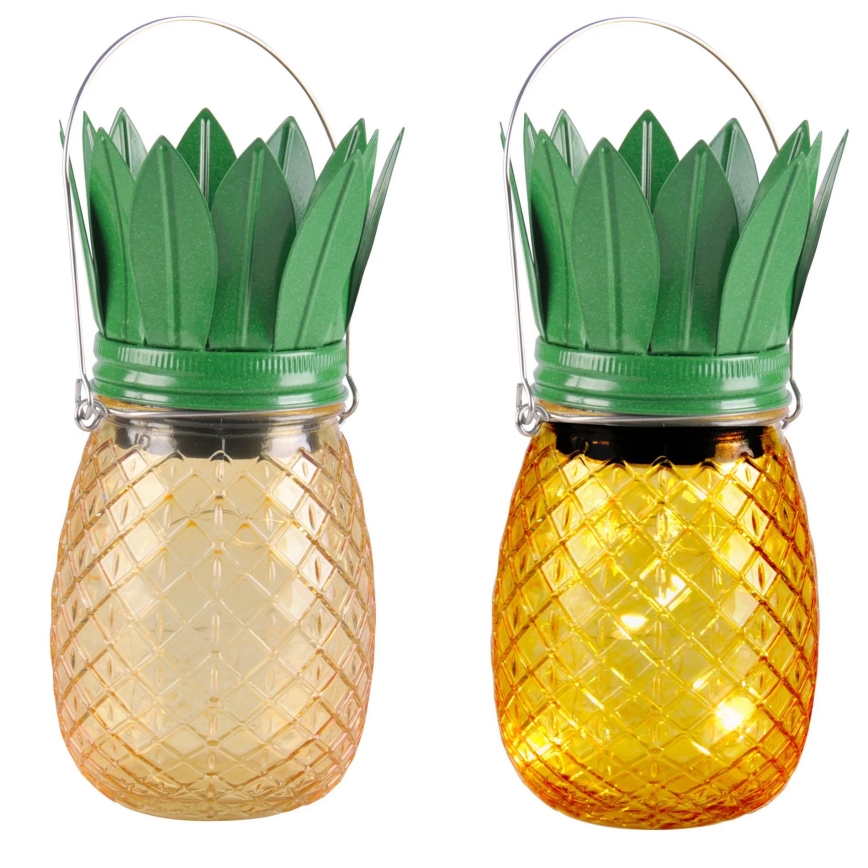 Lámpara solar LED JAR LED/1,2V 150 mAh IP44 piña