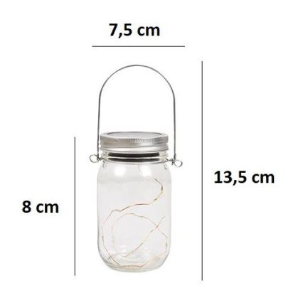 Lámpara solar LED JAR LED/1,2V 600 mAh IP44