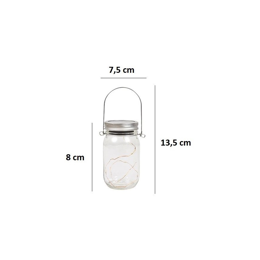 Lámpara solar LED JAR LED/1,2V 600 mAh IP44