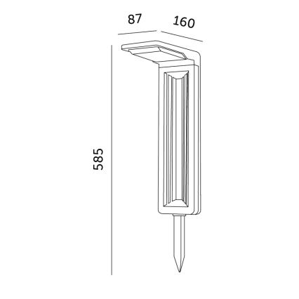 Lámpara solar LED LED/0,2W/3,7V 6500K IP44 2200 mAh
