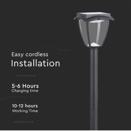 Lámpara solar LED LED/2W/230V 93 cm 3000/6000K IP65 2200 mAh
