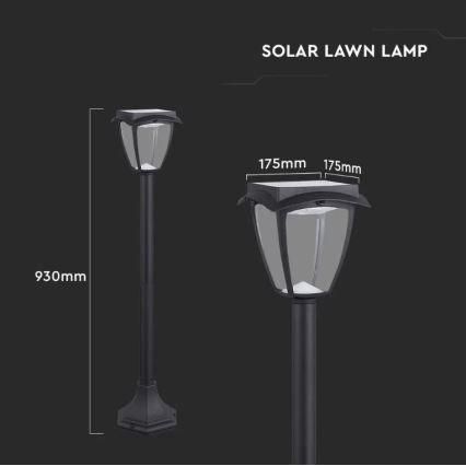 Lámpara solar LED LED/2W/230V 93 cm 3000/6000K IP65 2200 mAh