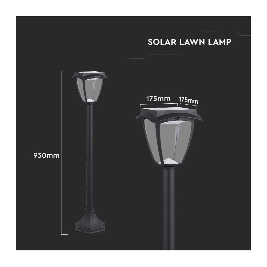 Lámpara solar LED LED/2W/230V 93 cm 3000/6000K IP65 2200 mAh