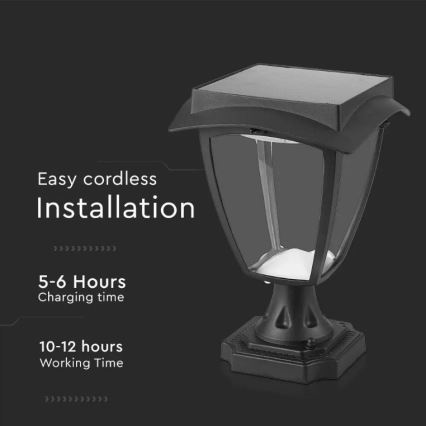 Lámpara solar LED LED/2W/3,7V 3000/6000K IP65 2200 mAh