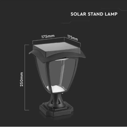 Lámpara solar LED LED/2W/3,7V 3000/6000K IP65 2200 mAh