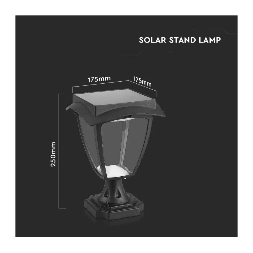 Lámpara solar LED LED/2W/3,7V 3000/6000K IP65 2200 mAh