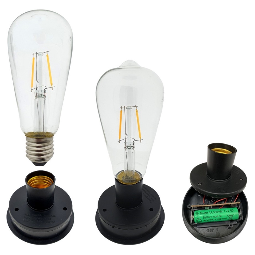 Lámpara solar LED LORETA 1xE27/1,2V 600 mAh IP44