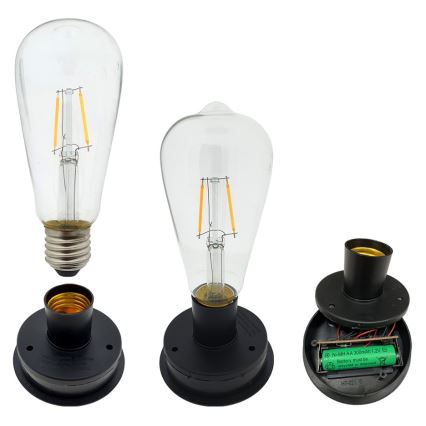 Lámpara solar LED MOLLY 1xE27/1,2V IP44