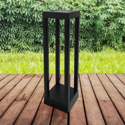 Lámpara solar LED PALERMO LED/3,7V 500 mAh 46 cm IP44 negro