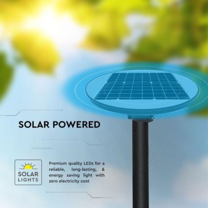 Lámpara solar LED para exteriores con sensor LED/10W/3,2V IP65 4000K 15000 mAh + mando a distancia