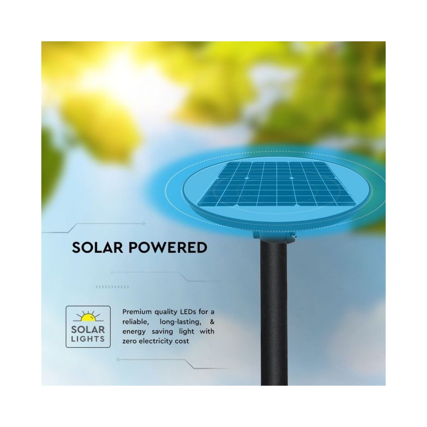 Lámpara solar LED para exteriores con sensor LED/10W/3,2V IP65 4000K 15000 mAh + mando a distancia