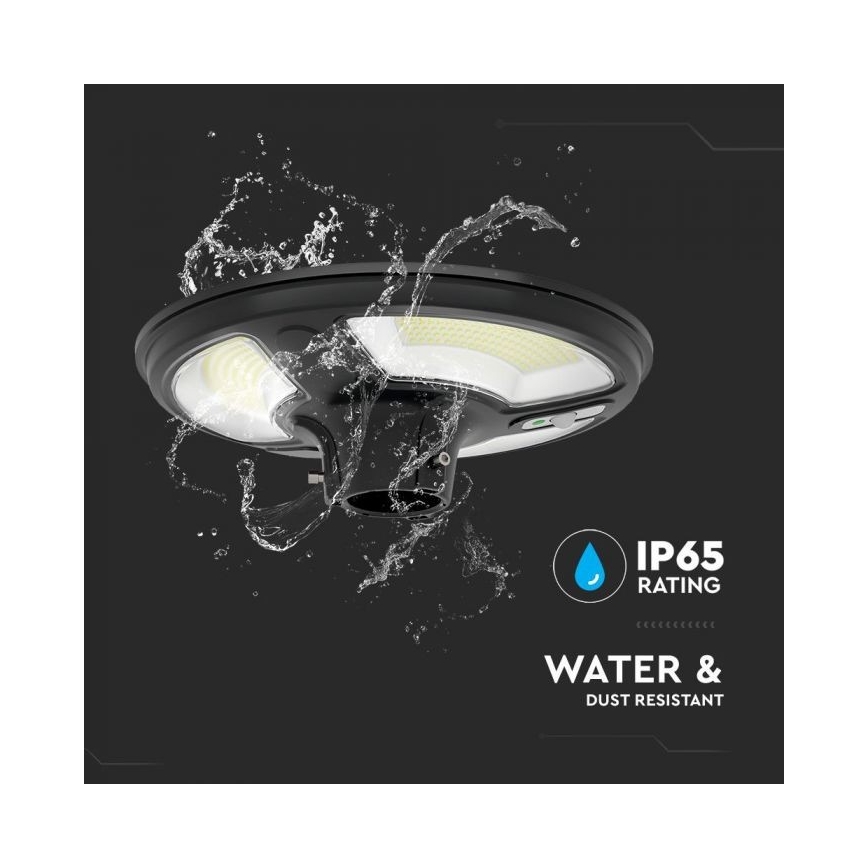 Lámpara solar LED para exteriores con sensor LED/10W/3,2V IP65 4000K 15000 mAh + mando a distancia