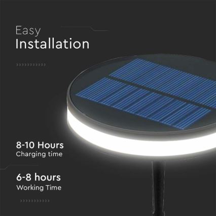 Lámpara solar LED para exteriores LED/1,8W/3,7V IP54 3000K 1800 mAh