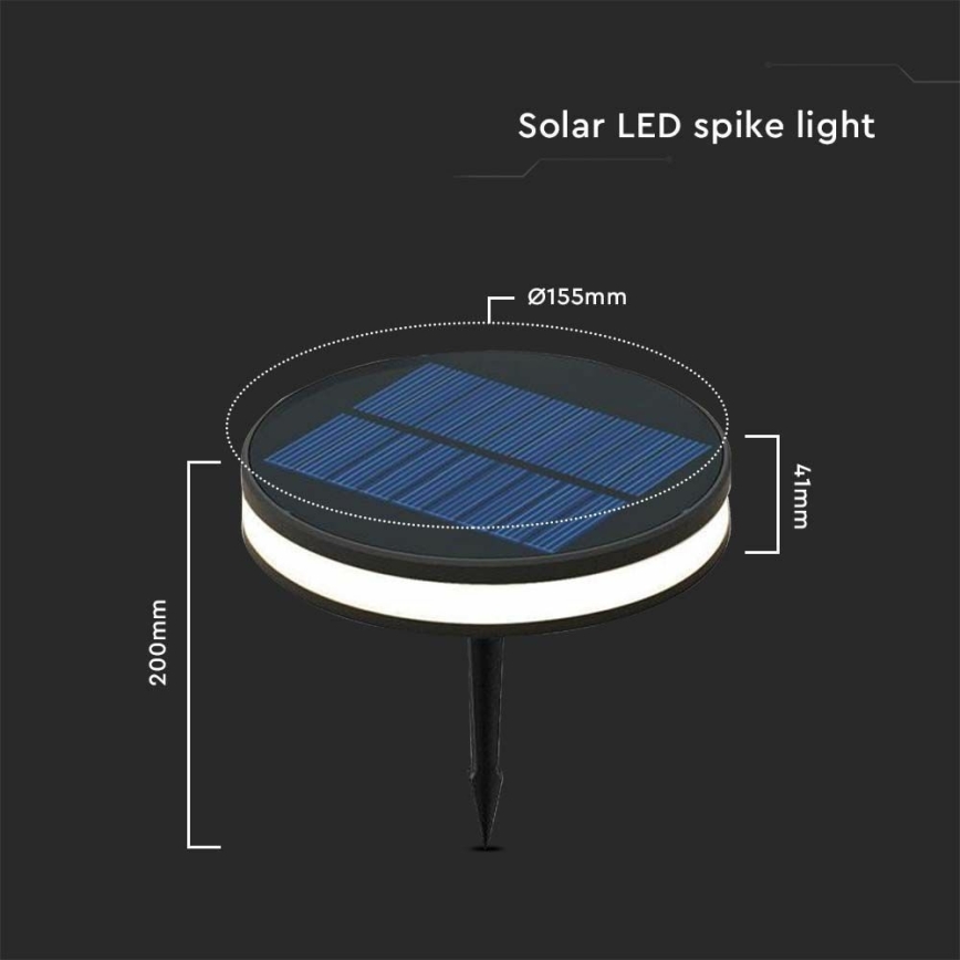 Lámpara solar LED para exteriores LED/1,8W/3,7V IP54 3000K 1800 mAh