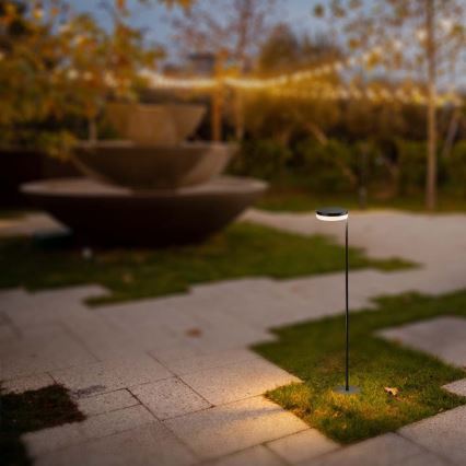 Lámpara solar LED para exteriores LED/2W/3,7V 3000K IP54 negro