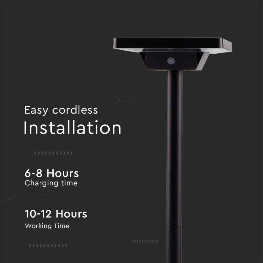 Lámpara solar LED para exteriores 2en1 LED/2W/3,7V IP65 3000/4000/6500K 2600 mAh