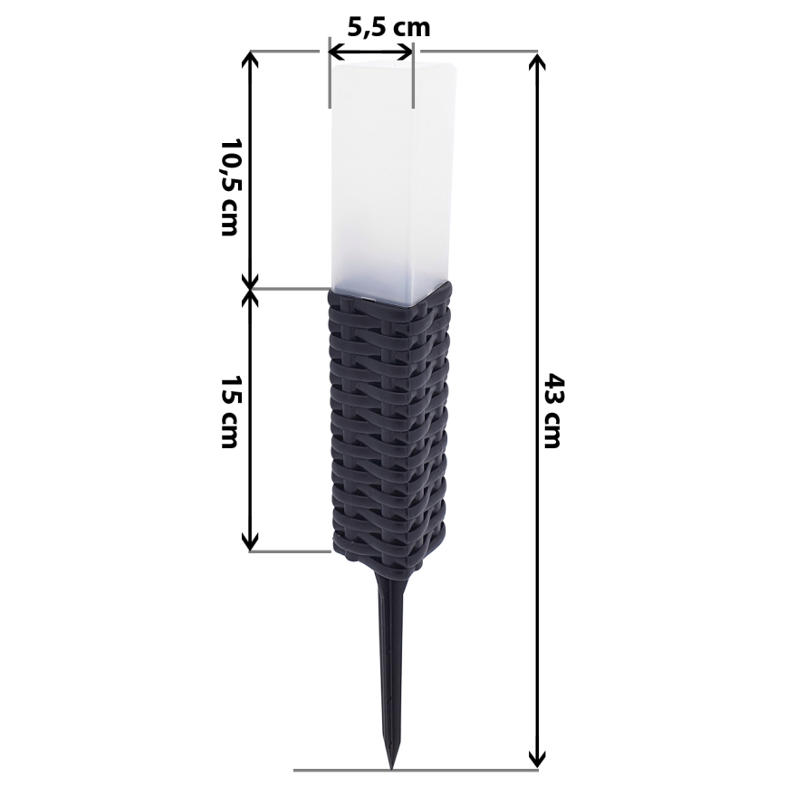 Lámpara solar LED RABBIA LED/1,2V 300 mAh IP44