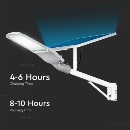 Lámpara solar LED regulable para exteriores CHIP SAMSUNG LED/50W/6,4V 6000K IP65 30000 mAh + mando a distancia