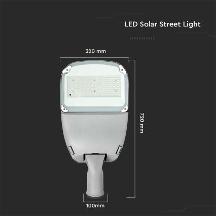 Lámpara solar LED regulable para exteriores CHIP SAMSUNG LED/50W/6,4V 6000K IP65 30000 mAh + mando a distancia