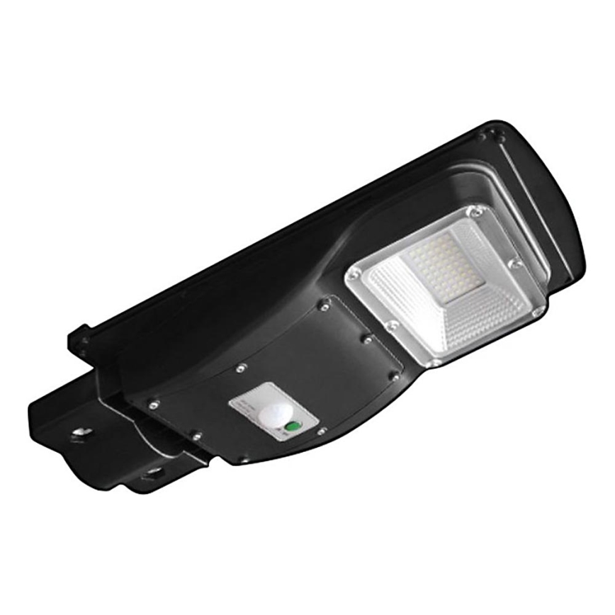 Lámpara solar LED regulable para exteriores con sensor de movimiento y crepúsculo LED/6W/3,2V 6000K IP65 5000 mAh negra + mando a distancia