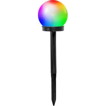 Lámpara solar LED RGB con sensor SPHERE, LED 1,2 V, IP44, 40 mAh, Ø 10 cm